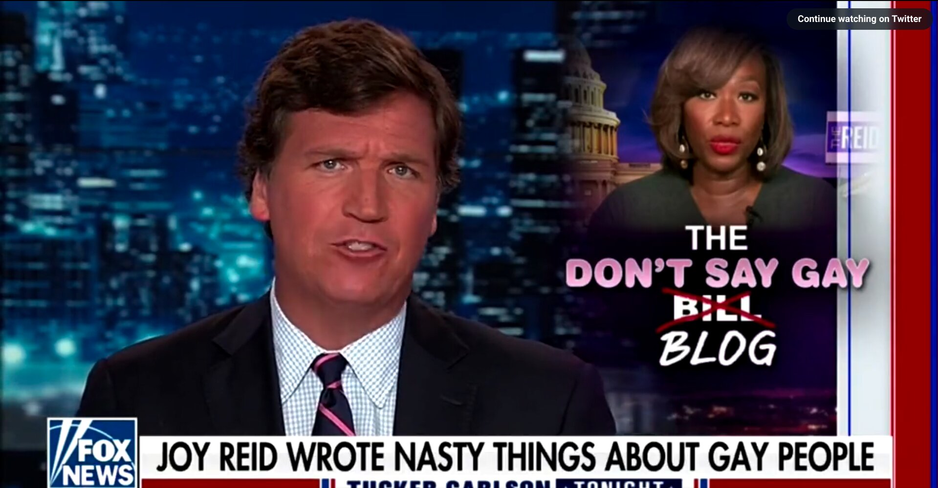 Tucker Carlson Suggests Joy Reid Should Be Charged for Alleging Her Blog Was Hacked