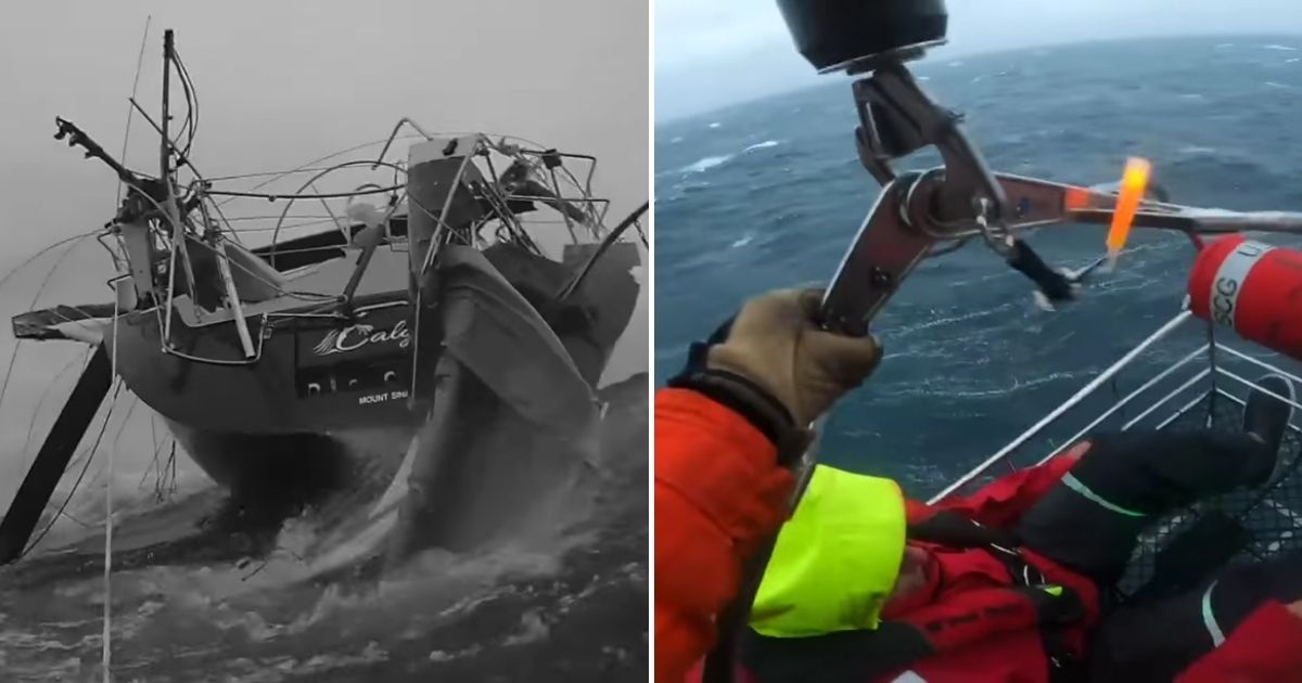 Video: Coast Guard Rescues Four Sailors Injured After Mast Broke During Storm