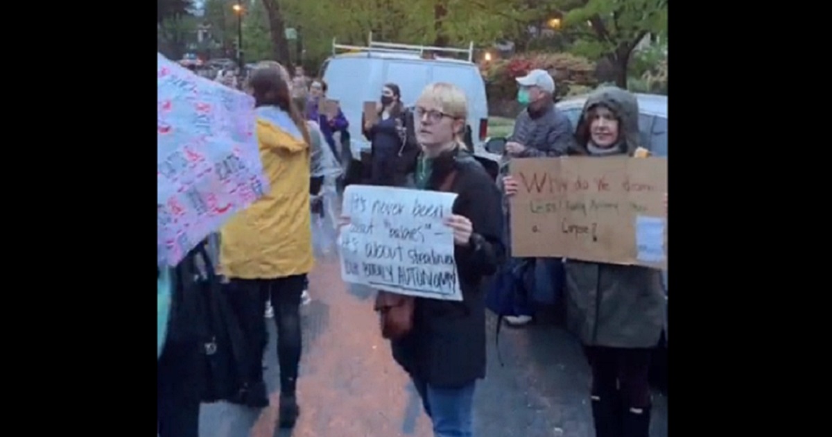 Pro-Abortion Protestors Chant Outside Homes of Supreme Court Justices