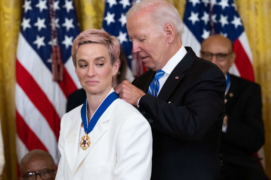 After Trump Gave Medal of Freedom to American Heroes, Biden Just Gave One to Anthem-Hating Megan Rapinoe