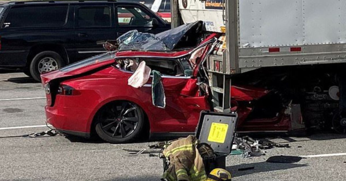 Fatal Electric Car Crash with a Parked Semi So Horrific a Special Crash Investigation Unit Has Been Assigned