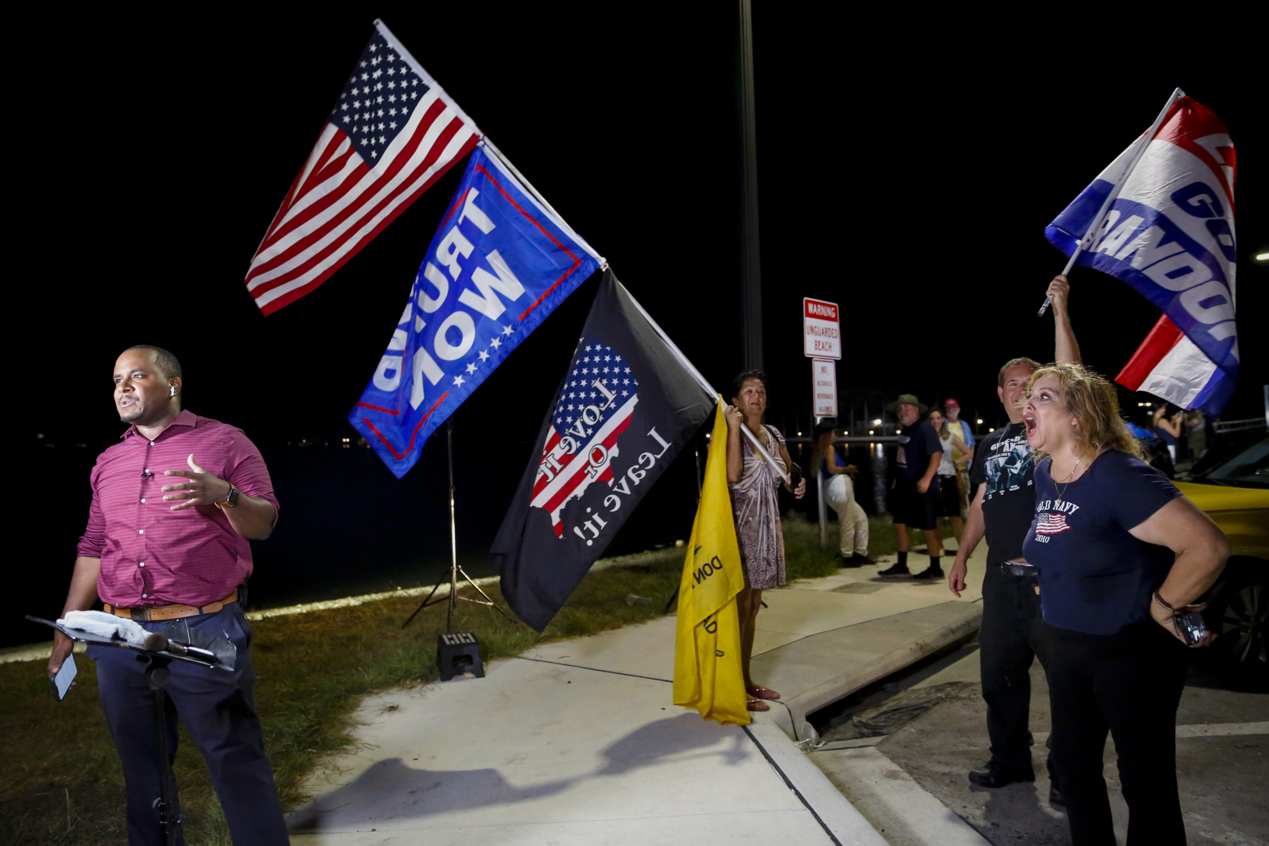 Trump Supporters Gather Near Mar-a-Lago Amid FBI Raid
