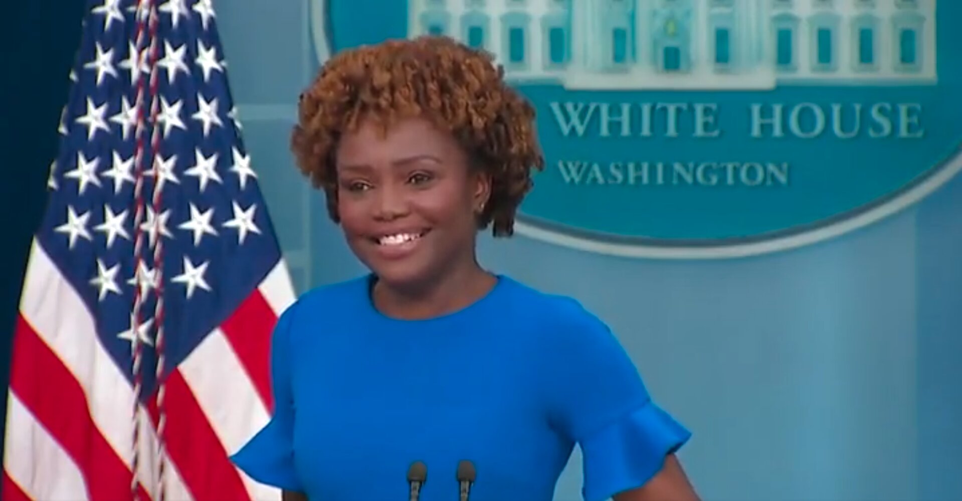 Watch: Karine Jean-Pierre Awkwardly Tries to Make Make Light of Biden’s COVID Battle – It Fails