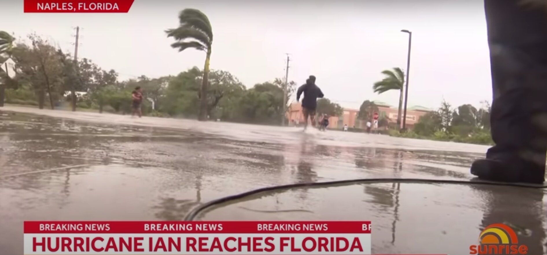 Video: Cameraman Leaves Job Behind to Help Family During Hurricane