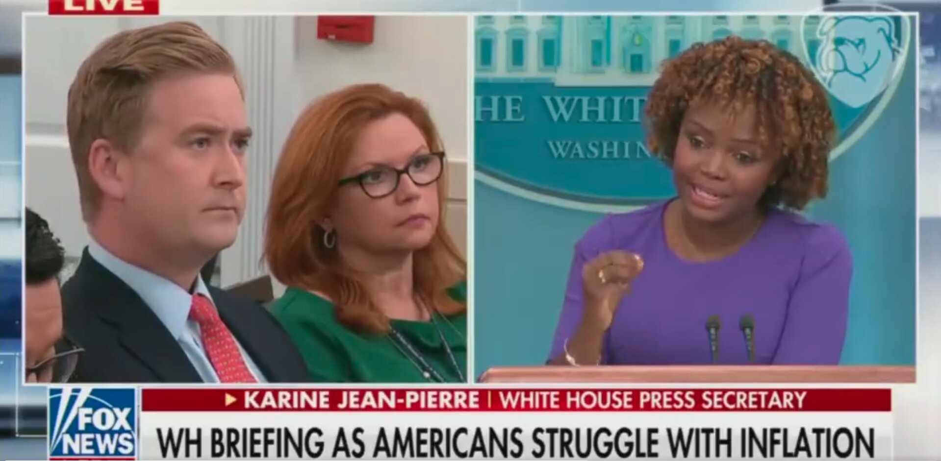 Doocy Asks Karine Jean-Pierre Why Biden Does Not Have ‘More to Show’ on Inflation If It Is a Top Priority