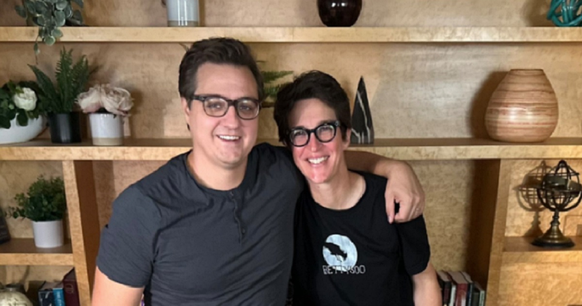 MSNBC’s Chris Hayes Posts Photo with Rachel Maddow, Then Users Notice Symbol Next to Them