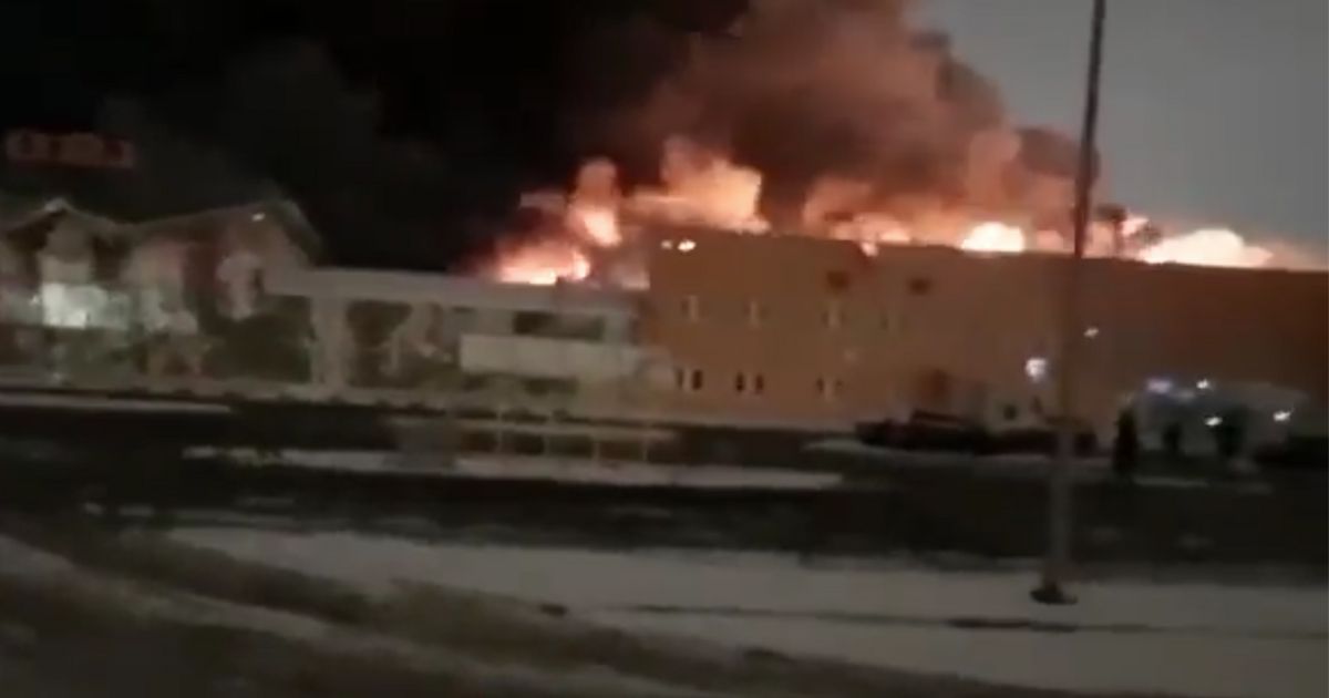 Massive Inferno Tears Through Mall Near Moscow Days After Explosions Rock Military Bases Within Russia