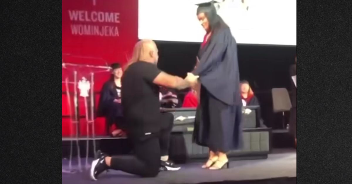 The writer ranted about the man stealing the graduate's moment in the spotlight and making it about himself.