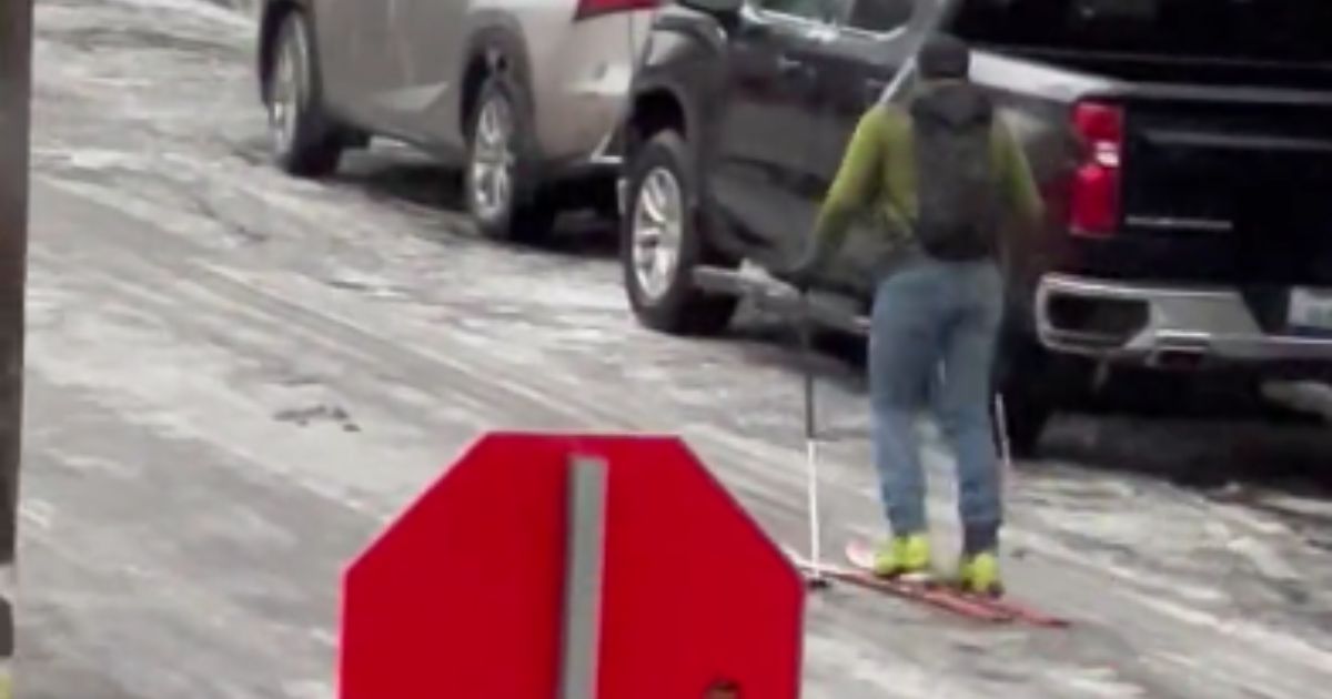 A person is seen in Seattle after the winter storm.