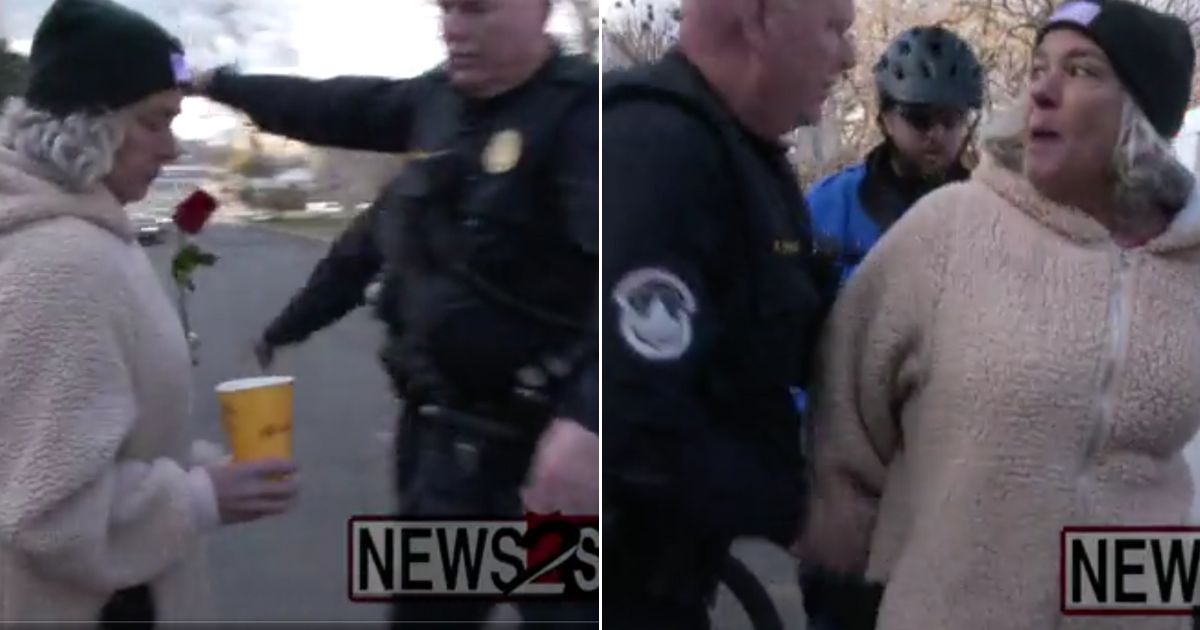 Micki Witthoeft, mother of Ashli Babbitt, was arrested Friday while protesting the Capitol Police shooting death of her daughter Jan. 6, 2021, during the Capitol incursion.