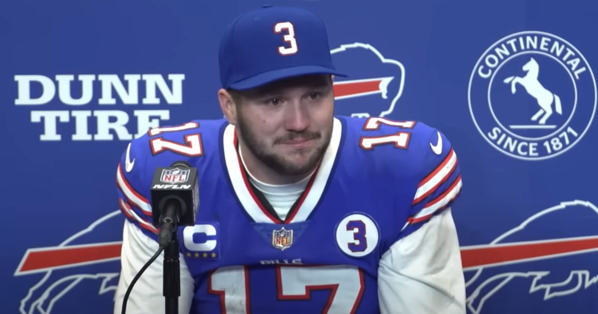 Buffalo Bills quarterback speaks during a postgame news conference on Sunday.