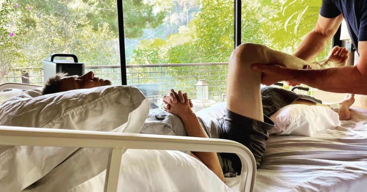 Actor Jeremy Renner gets treatment for the injuries he suffered in the snowcat accident Jan. 1.