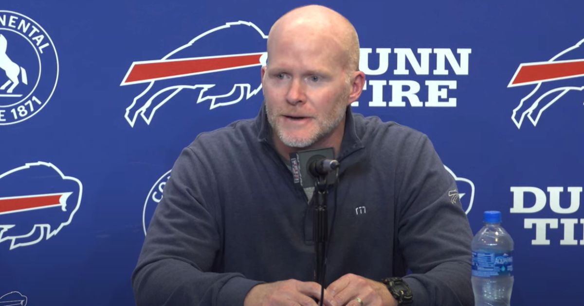 Buffalo Bills coach Sean McDermott speaks during a news conference Thursday.