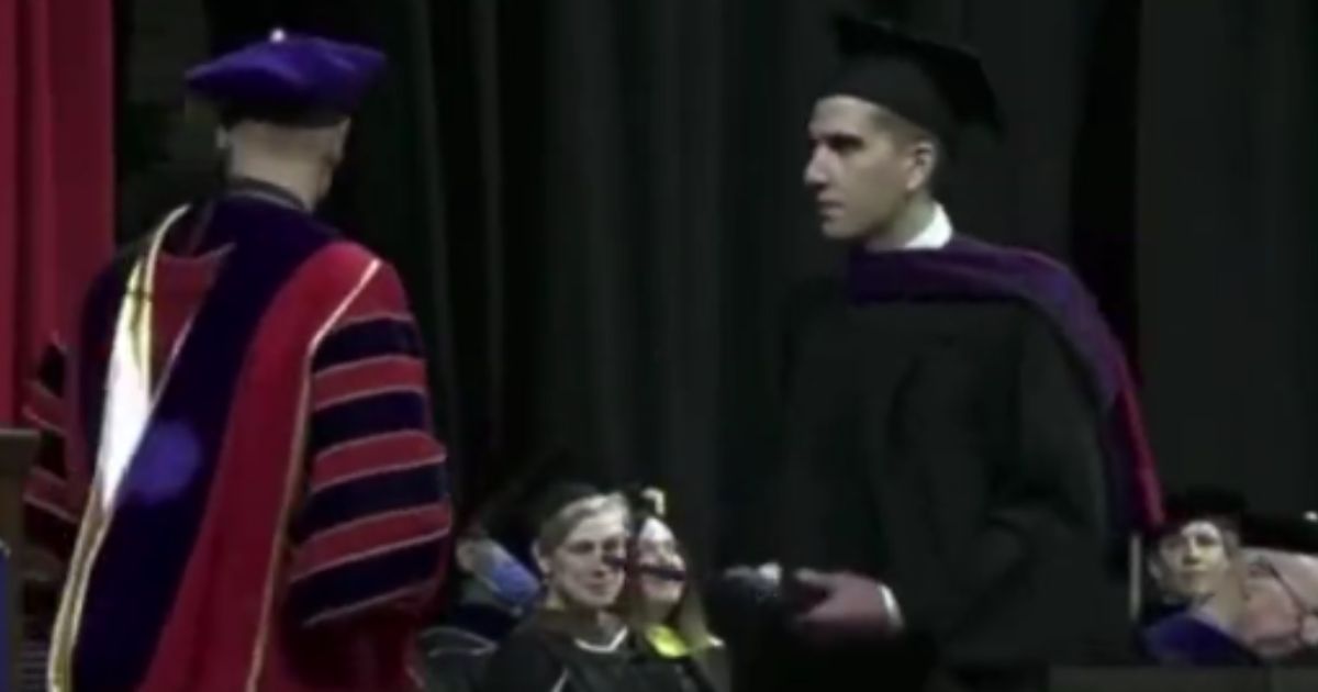 Bryan Kohberger, right, is seen at his college graduation.