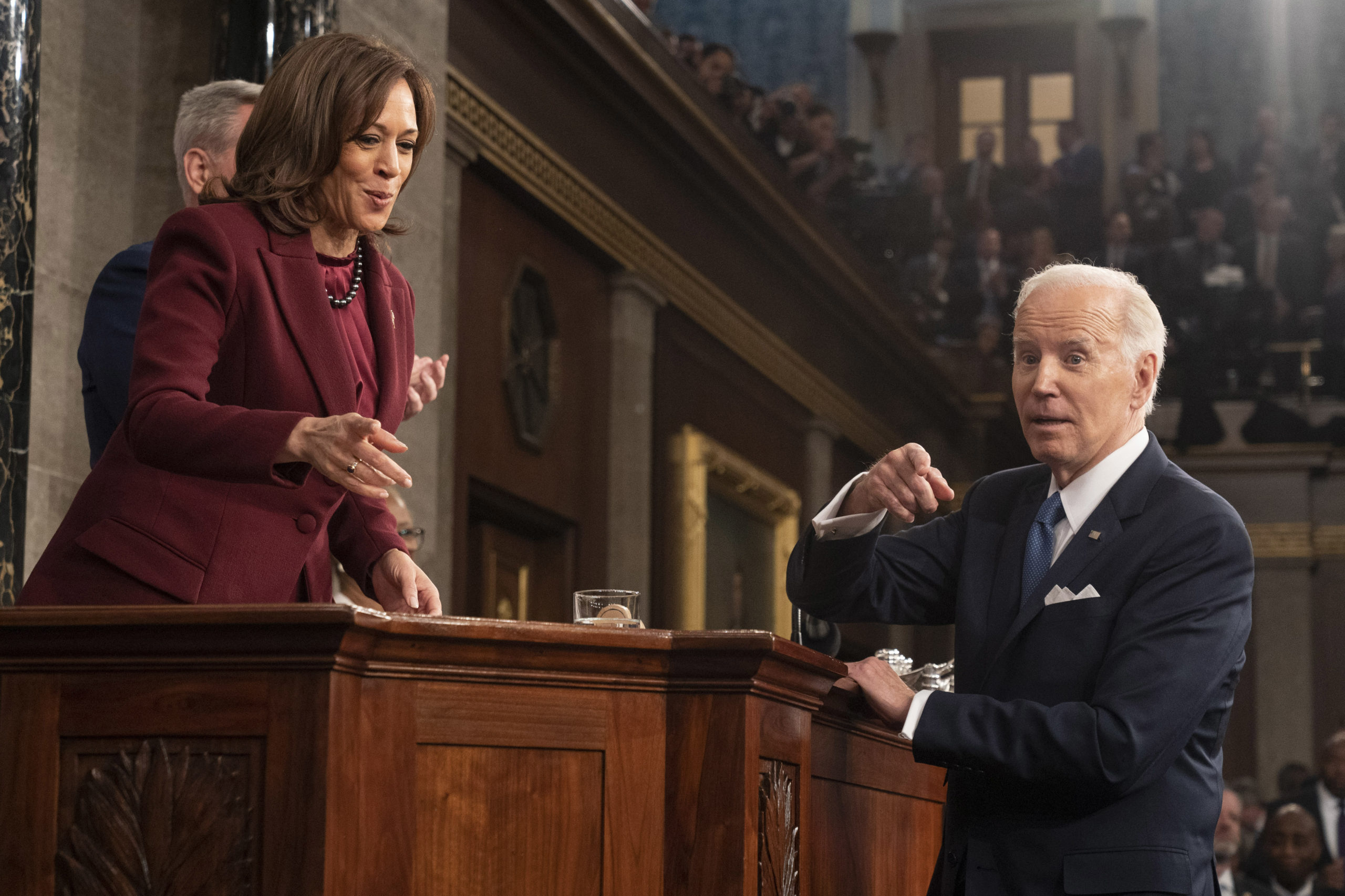 Kamala Harris Dismisses Response From Some GOP Lawmakers During SOTU as ‘Theatrics’