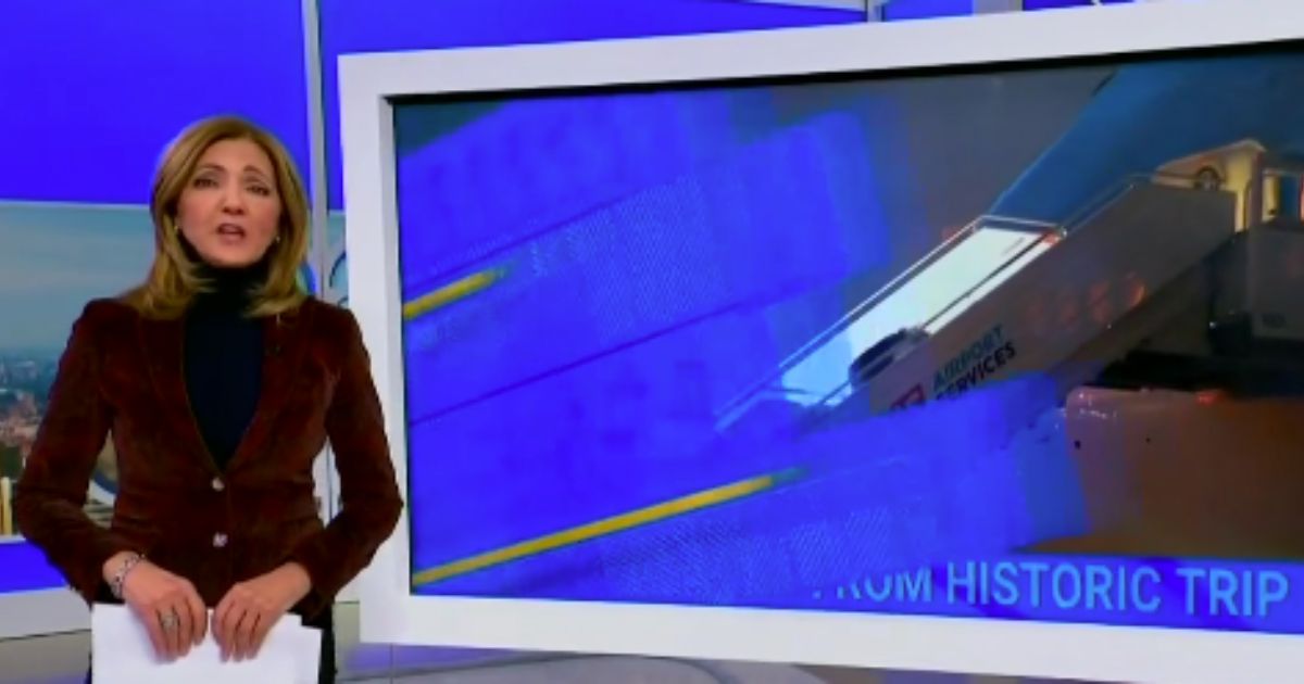 During a Wednesday MSNBC segment touting President Joe Biden's trip to Poland and Ukraine, the host remained oblivious to Biden's fall on the staircase of Air Force One while the network quickly cut away from the footage.