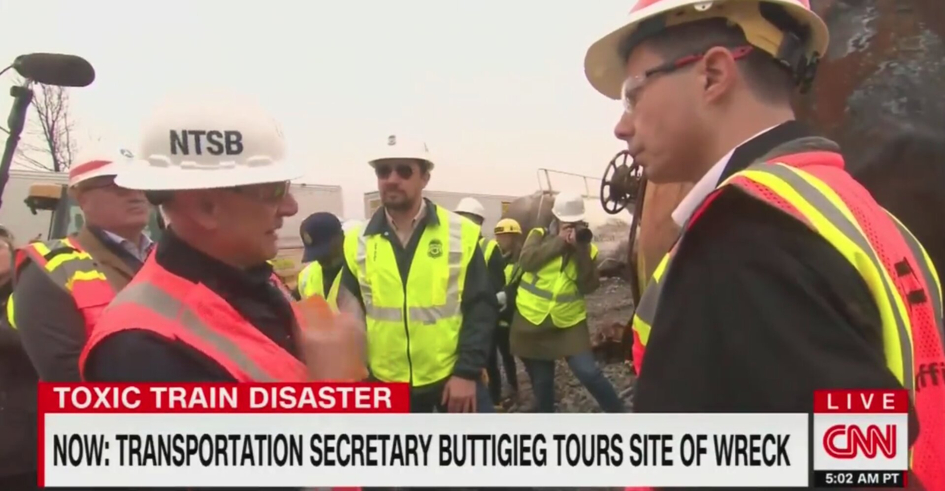Buttigieg Travels to East Palestine Nearly 3 Weeks After Train Derailment
