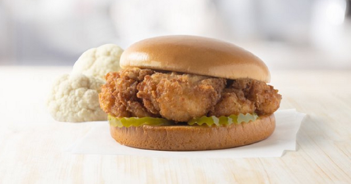 A picture of the Chic-fil-A cauliflower sandwich.