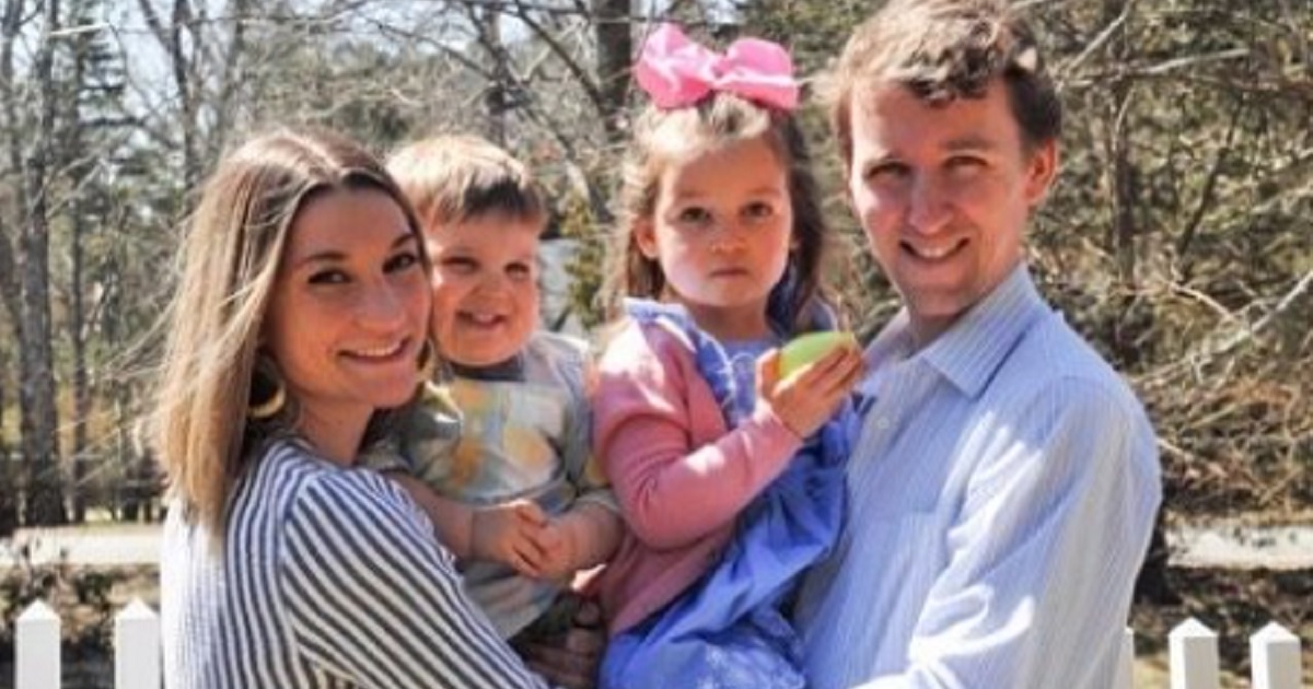 Lindsay and Patrick Clancy with their daughter, Cora, and son, Dawson, before the birth of their youngest child, Callan.