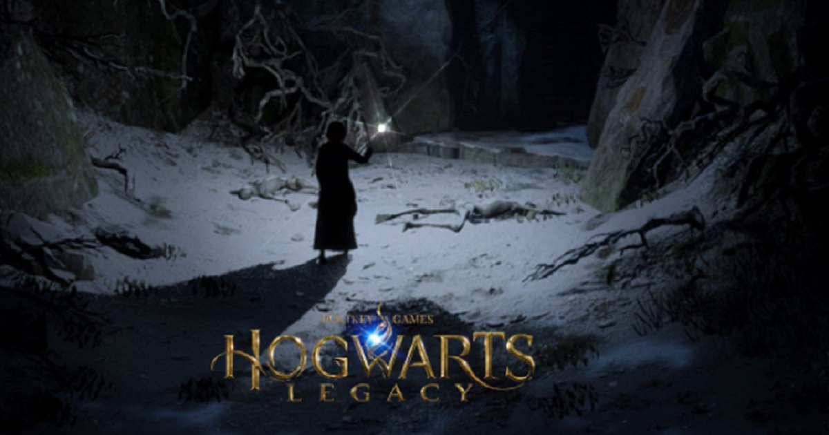 The cover package for the Harry Potter-themed video game "Hogwarts Legacy."