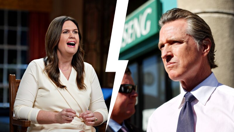 Sarah Huckabee Sanders Issues Scathing Response to Criticism From Gavin Newsom