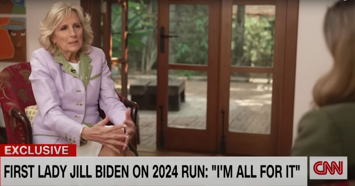 Jill Biden speaks during an interview