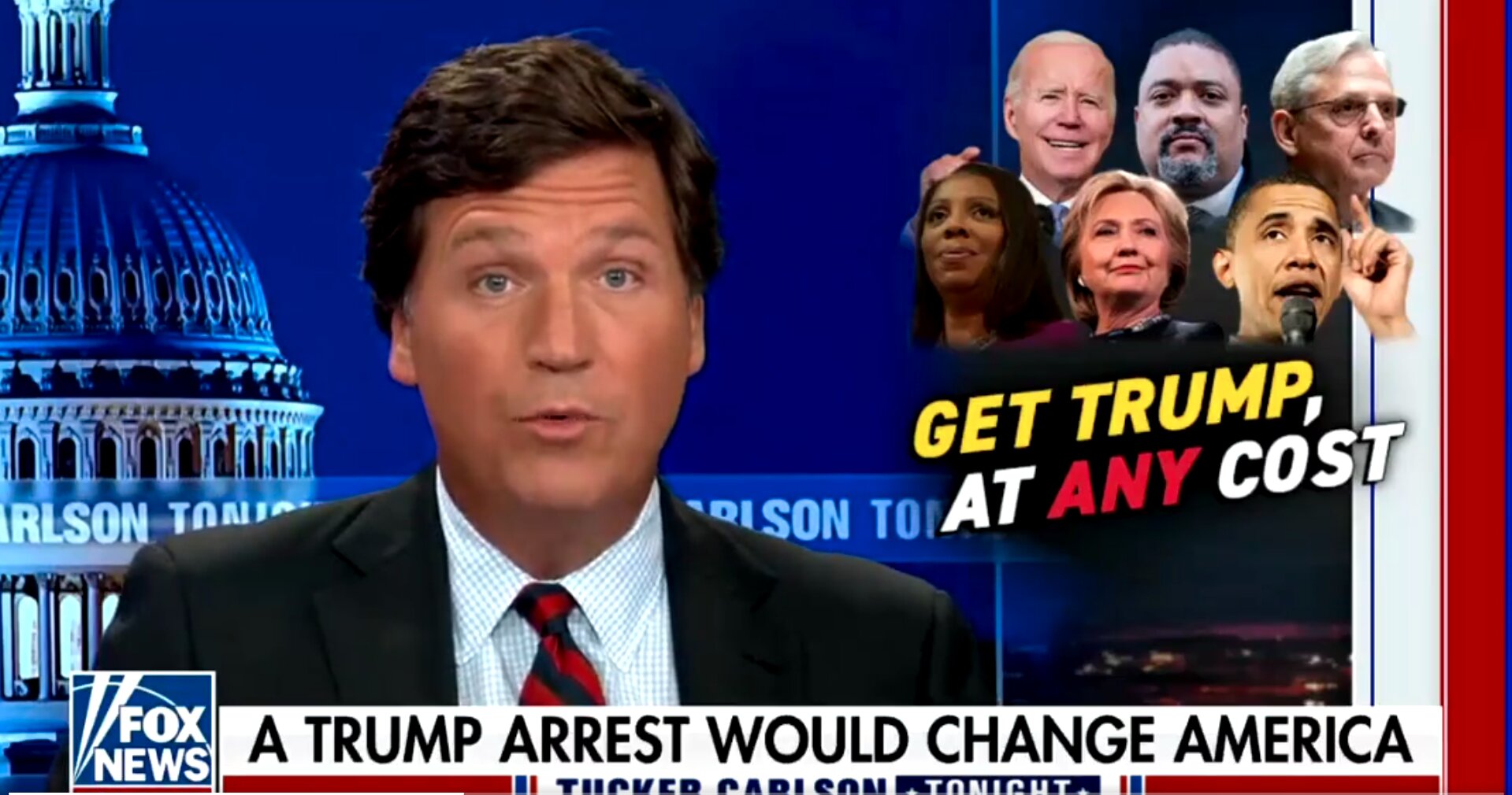 Tucker Carlson Issues Plea for Biden to Intervene Ahead of Possible Trump Indictment
