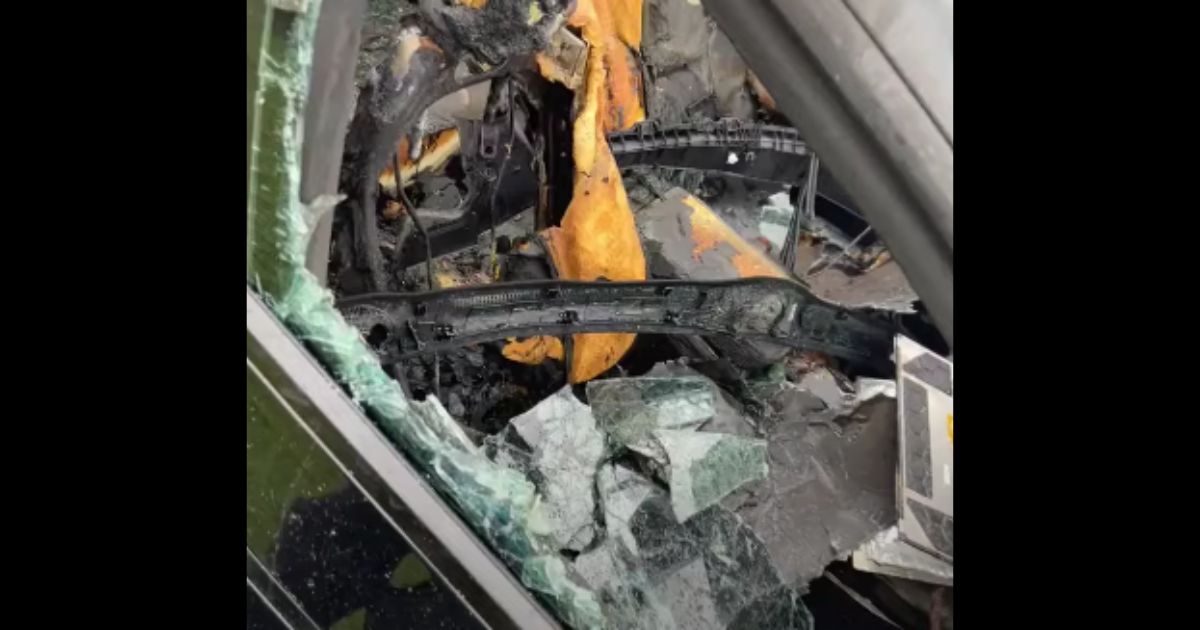 A Tesla Model 3 caught on fire after leaving the repair shop.