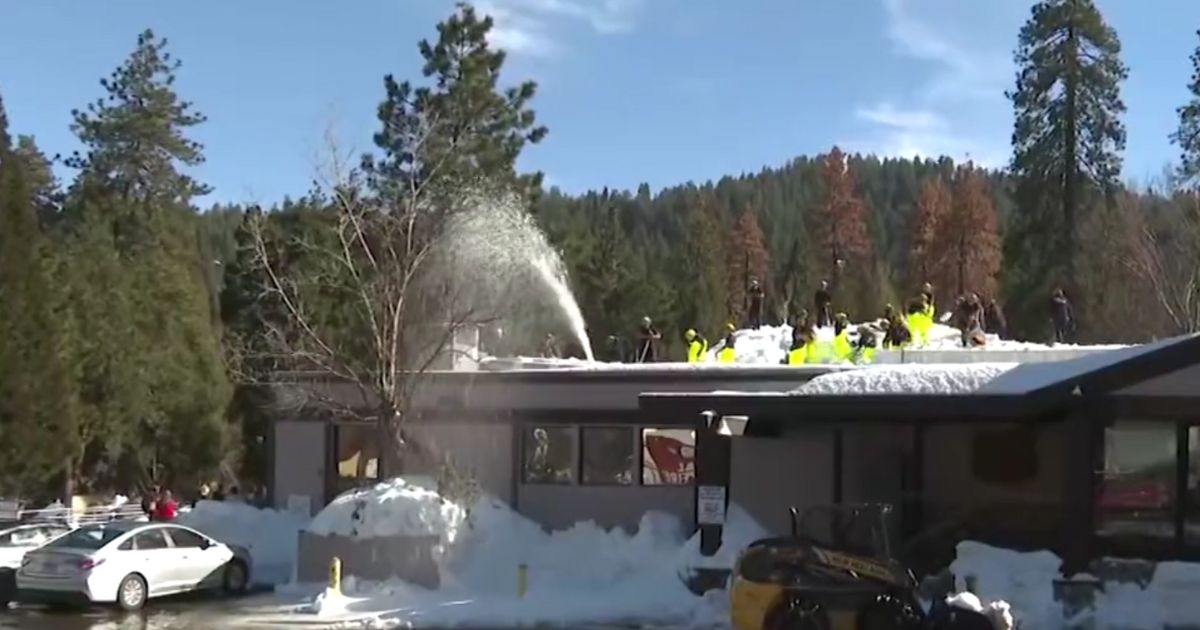 This Twitter screen shot comes from reporter Logan Hall, and shows the general destruction caused by snowstorms in California.