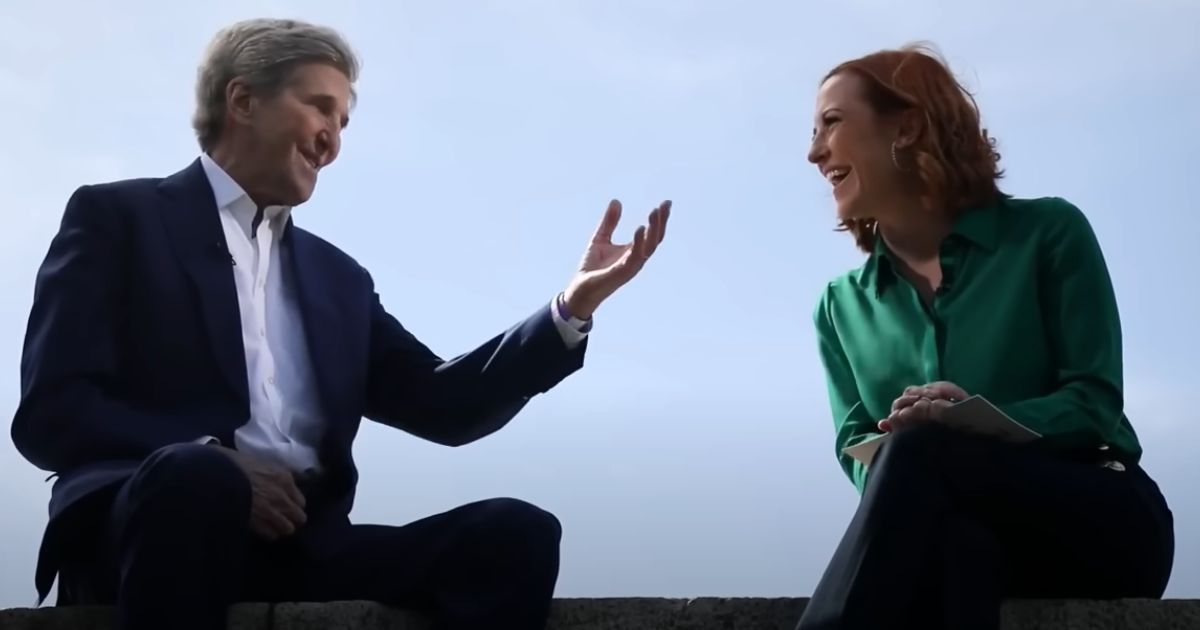 Biden administration climate czar John Kerry talks to former Biden administration spokeswoman Jen Psaki on MSNBC.