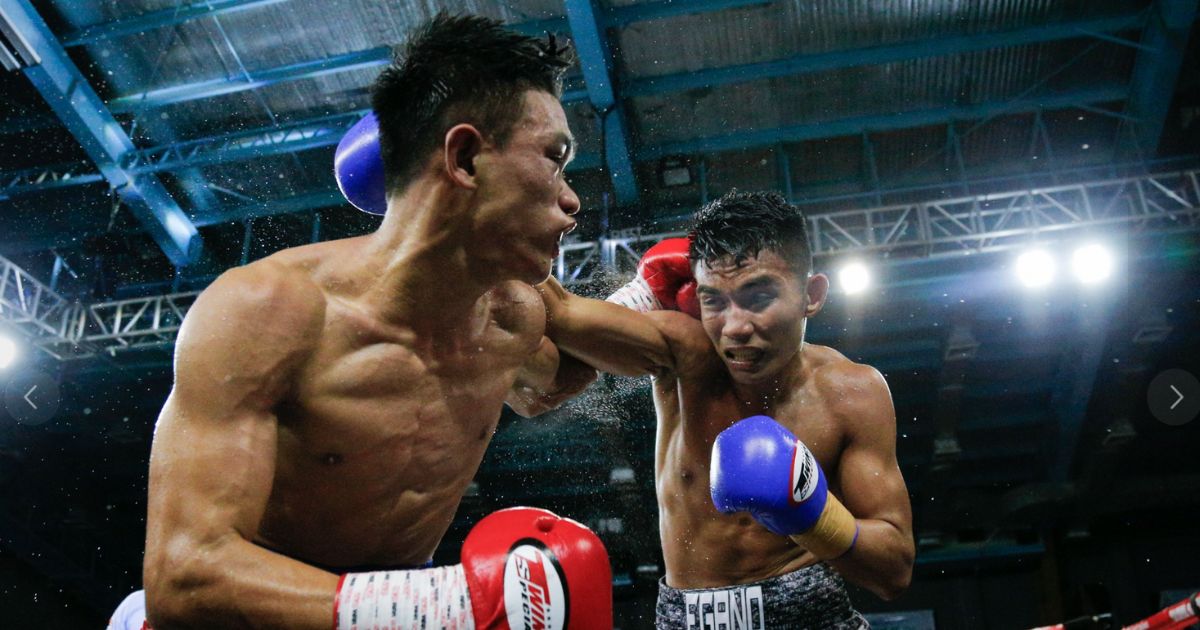 In this Facebook screen shot, boxer Kenneth Agano is seen fighting. He died May 10, 2023 after health complications.