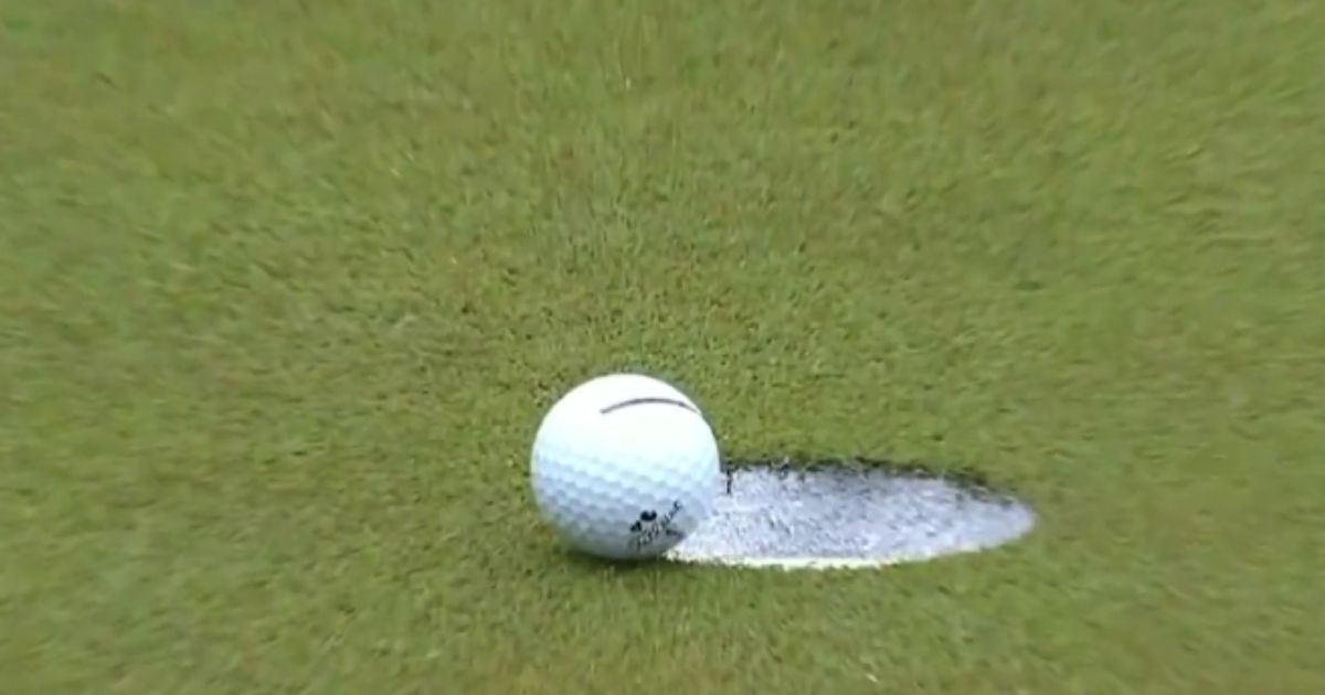 On Saturday, golfer Lee Hodges made a putt during the 2023 PGA Championship at the Oak Hill Country Club in Rochester, New York; unfortunately, it did not count.