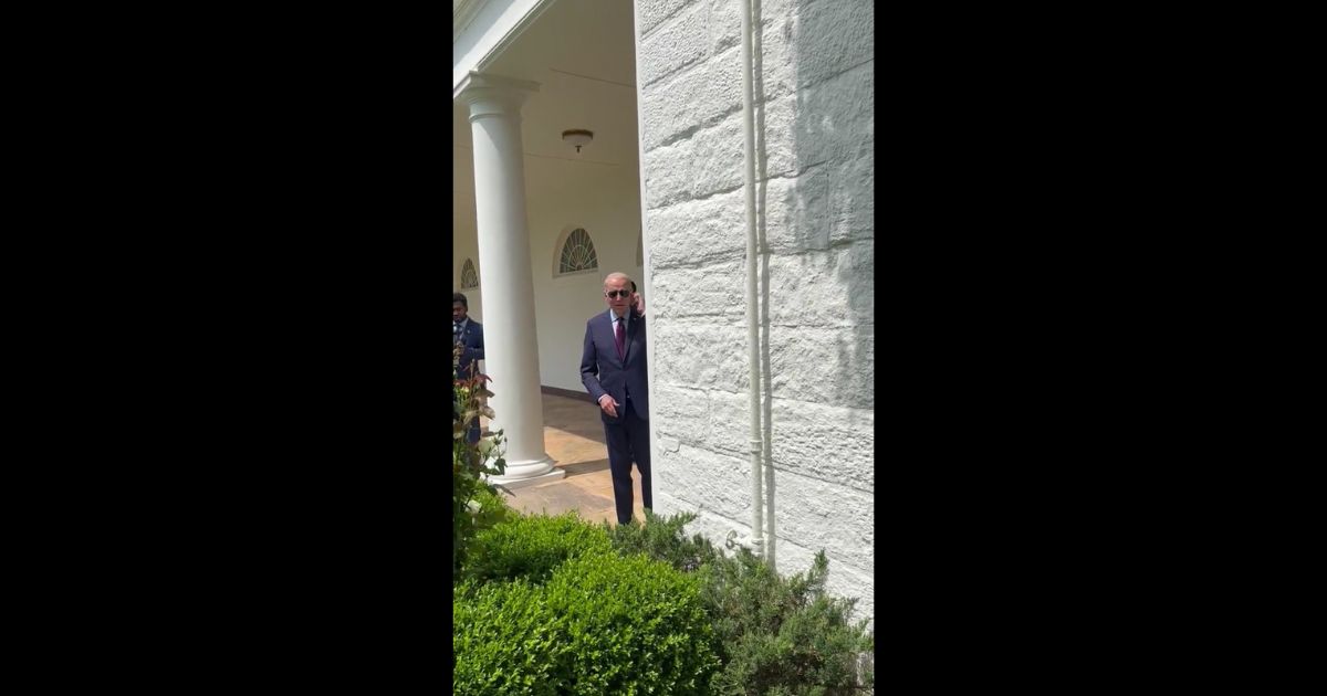 This Twitter screen shot shows President Joe Biden at the White House.