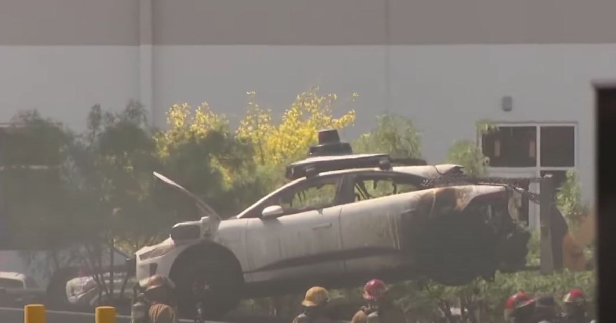 A Waymo electric vehicle caught fire on Tuesday in Phoenix.