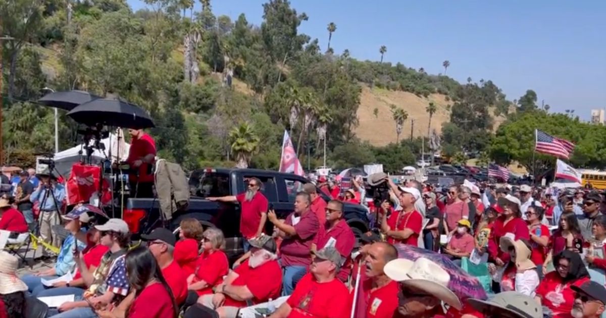 Protesters showed up in large numbers to voice their opposition to the Dodgers' honoring of an anti-Christian LGBT hate group.