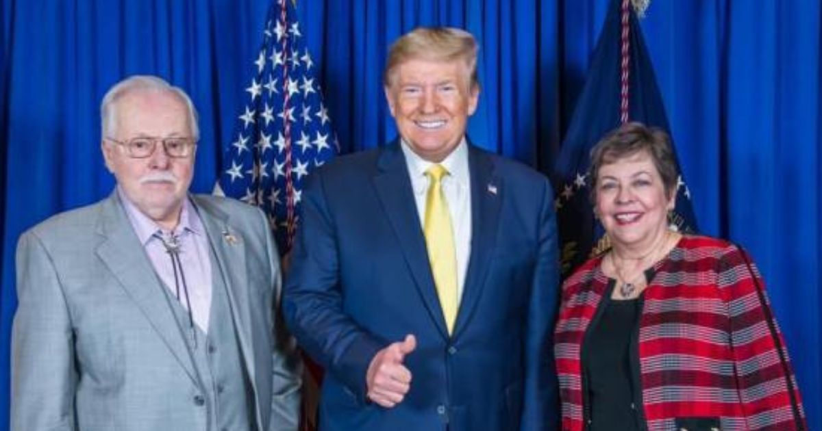 John and Barbara Rumpel with former President Donald Trump