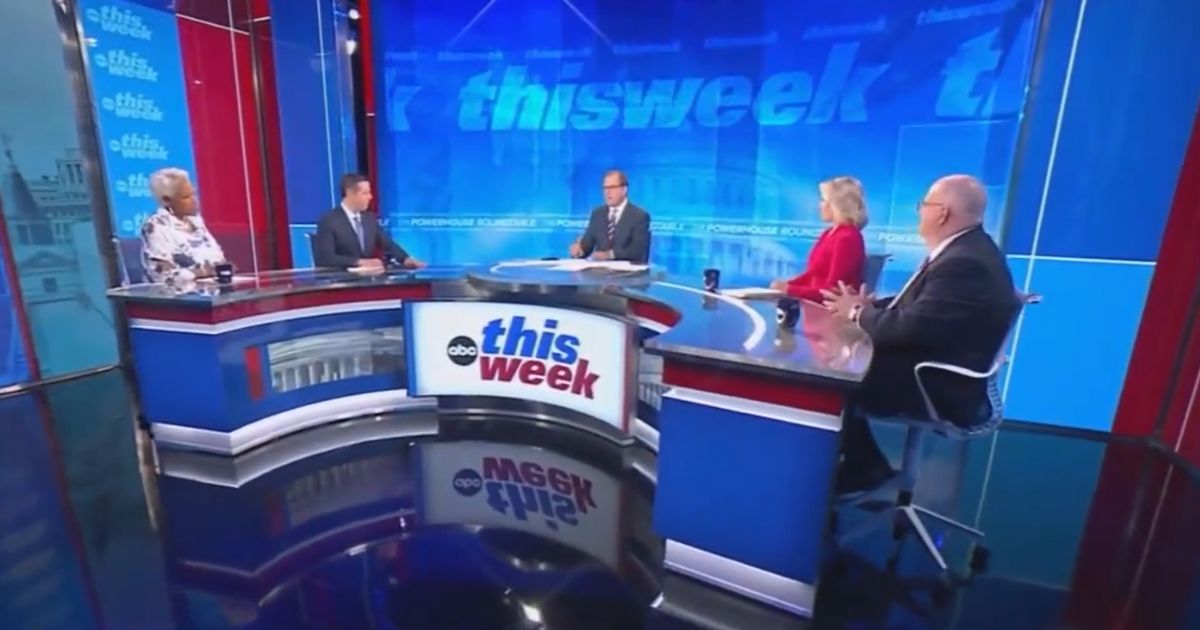ABC Host Jonathan Karl attempts to report numbers regarding support for former President Donald Trump and current President Joe Biden on "This Week" on Sunday.
