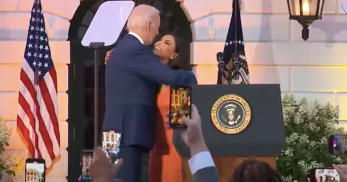 President Joe Biden and actress Eva Longoria at the White House on Thursday.