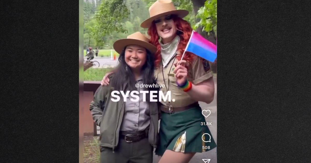 The drag queen and social media influencer boasted that "gay people are literally taking over the national park system."