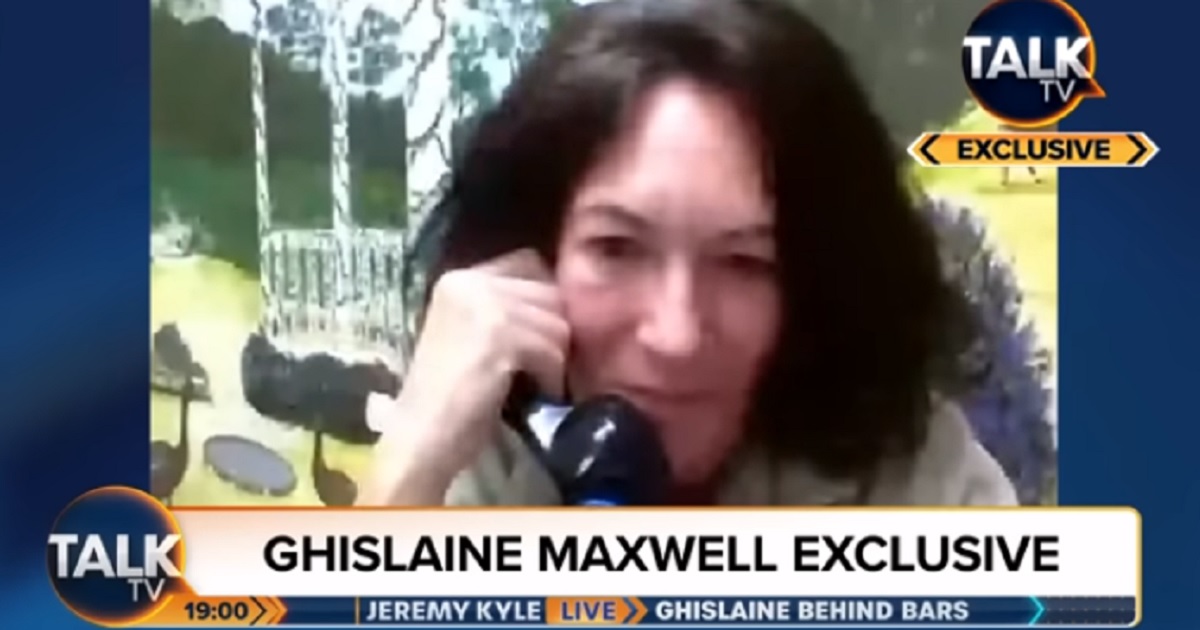 Former British socialite Ghislaine Maxwell is pictured in a January interview with the British news channel TalkTV.