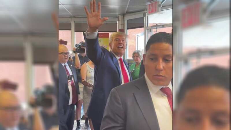 Trump Given Key Part of His Past from Supporter Moments Before Leaving Waffle House