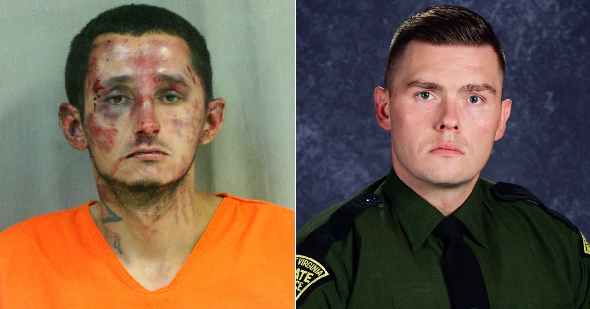 Timothy Kennedy, left, was arrested on a first-degree murder charge in the death of a West Virginia state police officer. Sgt. Cory Maynard.