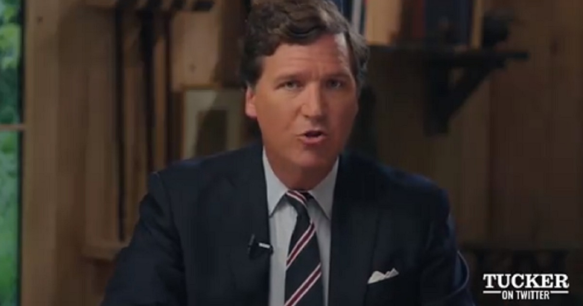 Former Fox News host Tucker Carlson appears on the second episode of "Tucker on Twitter."