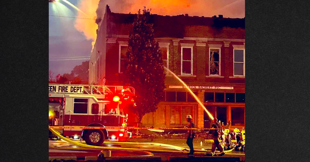 The fire department in Bowling Green, Kentucky, fights the fire in Rand Paul's office.
