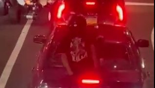 Philadelphia Motorcyclist Seen Kicking Back Windshield of Vehicle of Driver With Kids in Car