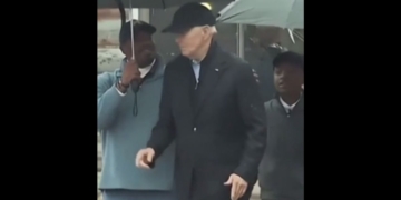 An awkward video of President Joe Biden in Michigan became a funny meme shared by former President Donald Trump.