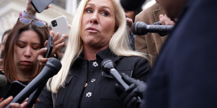 Greene Files Motion to Vacate Speaker Johnson As House Passes $1.2 Trillion Spending Bill