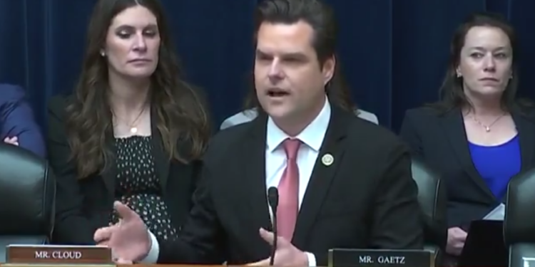 Watch: Matt Gaetz Gets into Heated Exchange with Anti-Trump Witness Over ‘Taking Money from Russians’