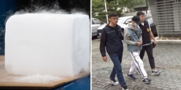Officers in Taiwan take a man accused of insurance fraud into custody. The suspect claimed he had frostbite, but it was later determined his long-term exposure to dry ice led to the severe frostbite and necrosis that forced doctors to amputate his lower legs.