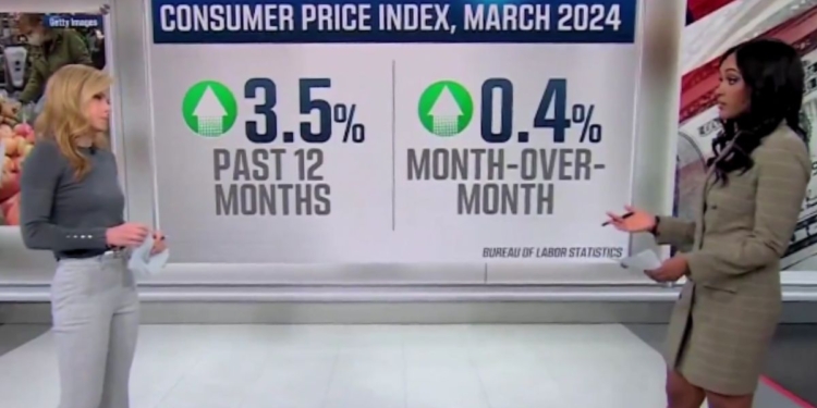 On Wednesday, CNN host Kate Bolduan, left, and CNN business correspondent Rahel Solomon, right, discussed the newly released inflation numbers for March, admitting "inflation is headed in the wrong direction." discussed the newly released inflation numbers for March, admitting "inflation is headed in the wrong direction."